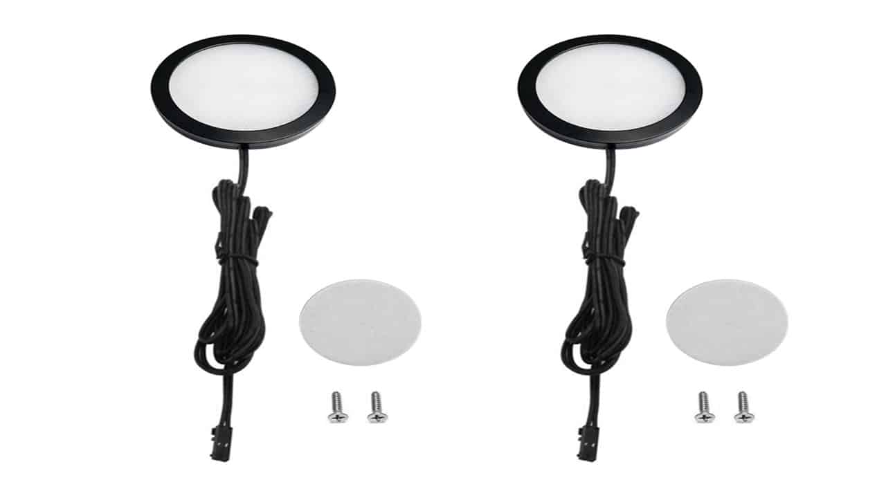 2 Black Cabinet Lights